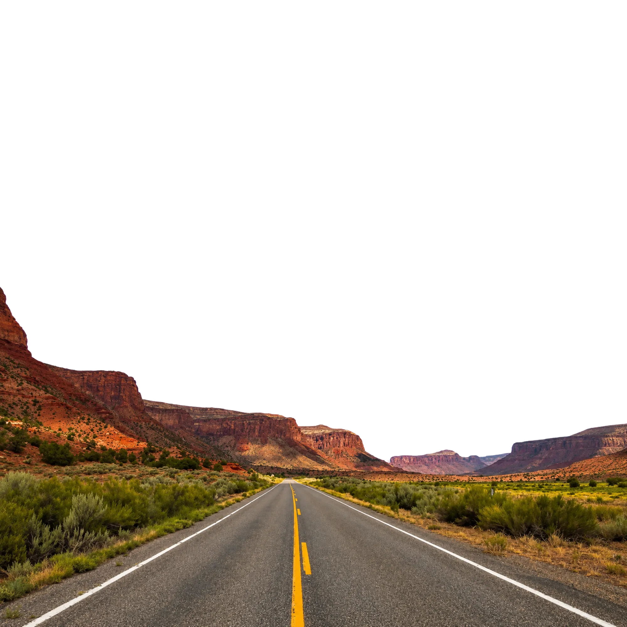 A commercial semi-truck driving on a highway with a dramatic sky in the background